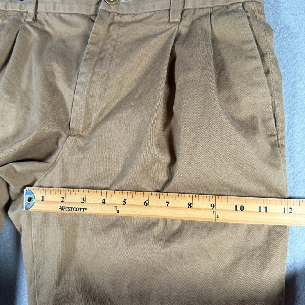 Banana Republic Smithfield Mens Tan Pleated Cotton Chino Pants 30x30 136459-07